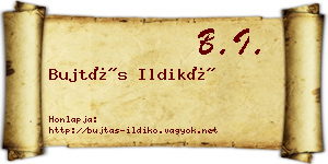 Bujtás Ildikó névjegykártya